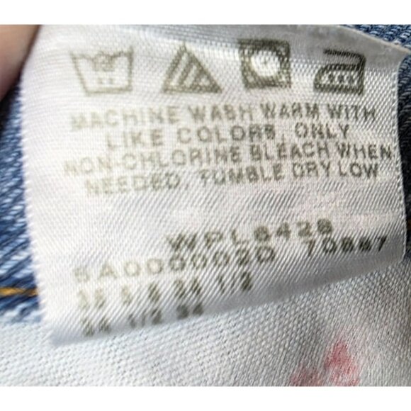 Riders By Lee Womens 14Long 34x34 Midrise Straight Leg Medium Wash Denim Jeans - Picture 13 of 15